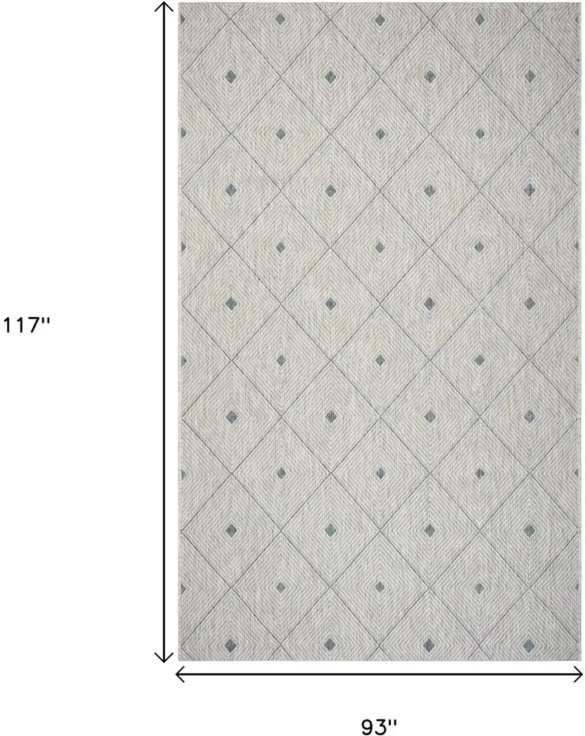 Blue And Gray Indoor Outdoor Area Rug Photo 3