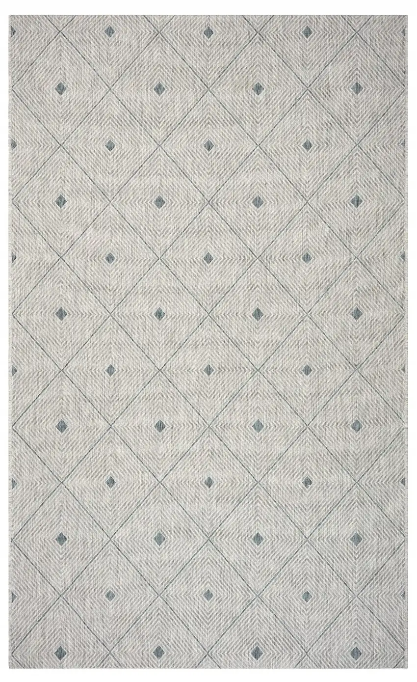 Blue Diamonds Indoor Outdoor Scatter Rug Photo 3