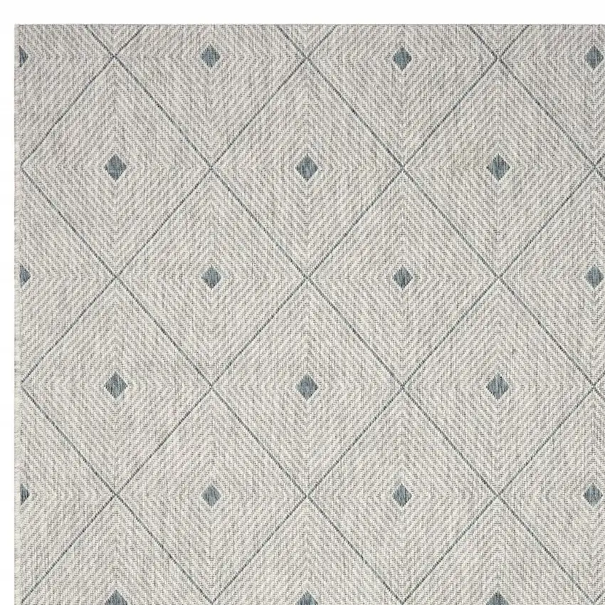 Blue And Gray Indoor Outdoor Area Rug Photo 8