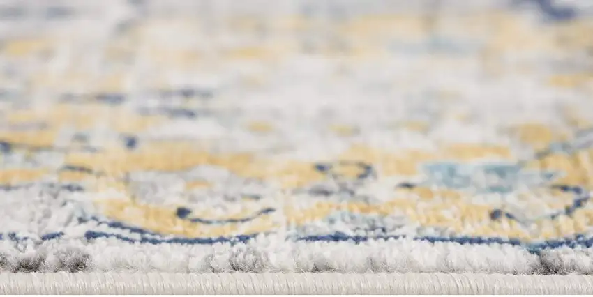 Blue Floral Dhurrie Area Rug Photo 7