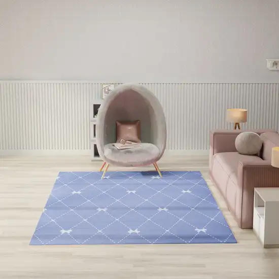 Blue Flatweave Area Rug Photo 4