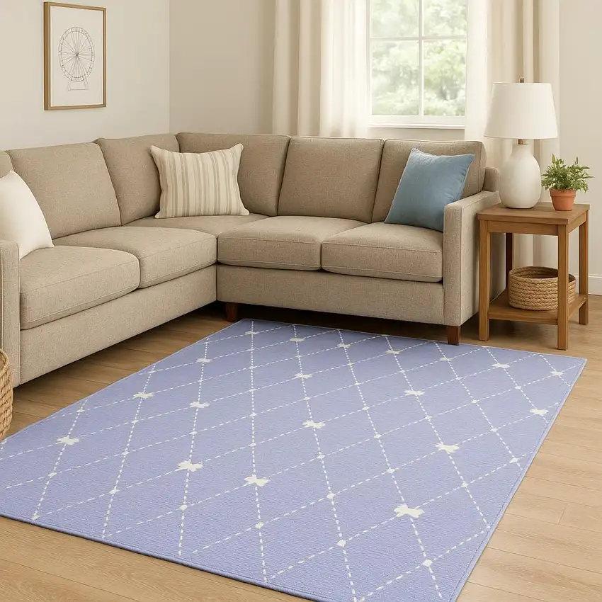 Blue Flatweave Area Rug Photo 1