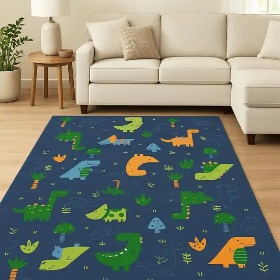 Blue Flatweave Area Rug Photo 1