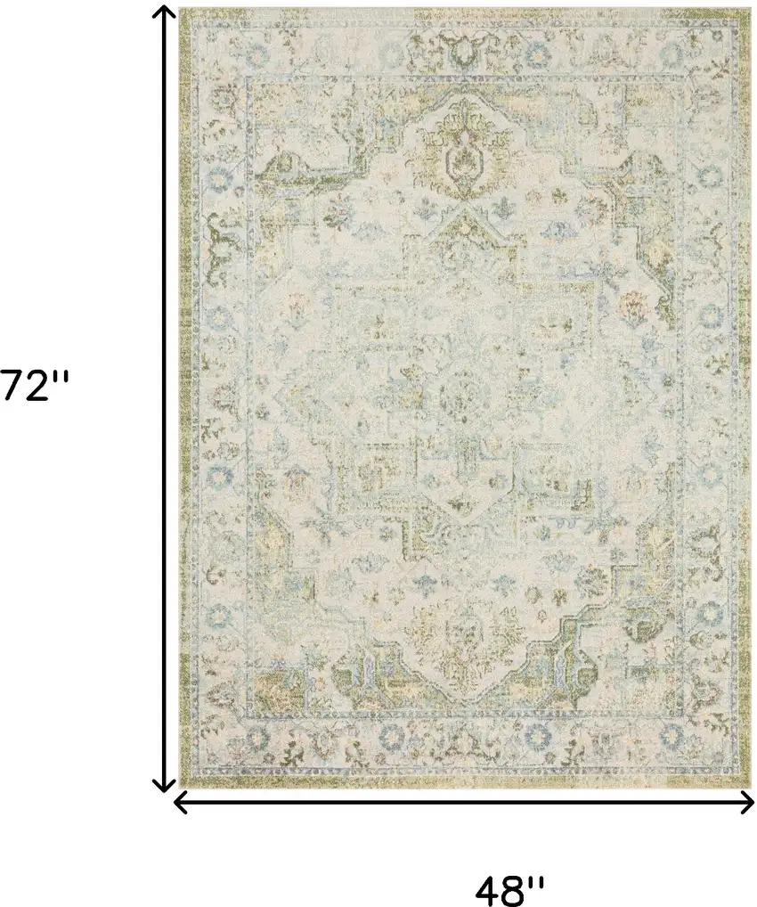Blue Floral Area Rug Photo 3
