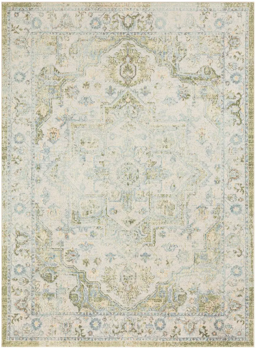 Blue Floral Area Rug Photo 5