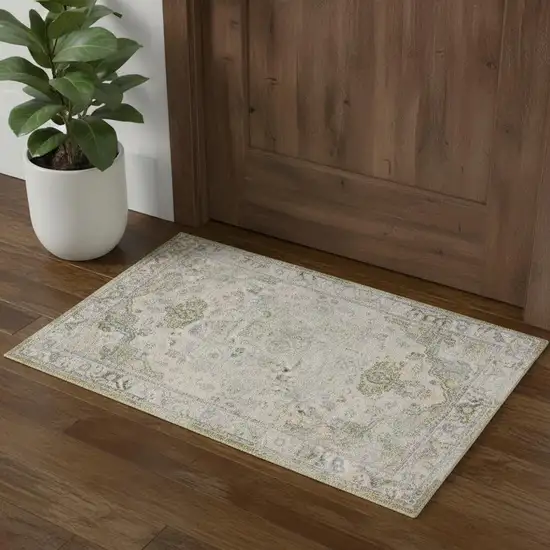 Blue Floral Area Rug Photo 1