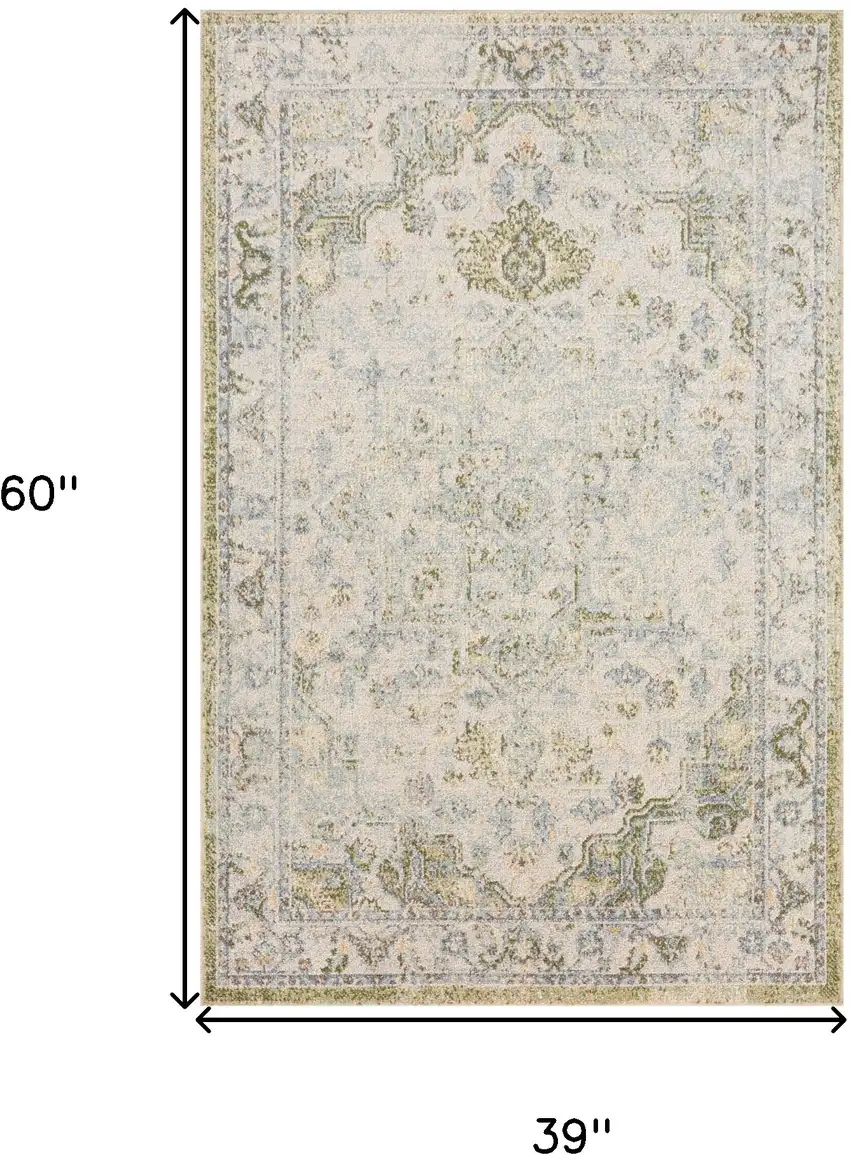 Blue Floral Area Rug Photo 3