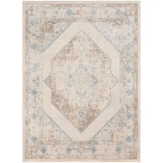 Blue Floral Area Rug Photo 6