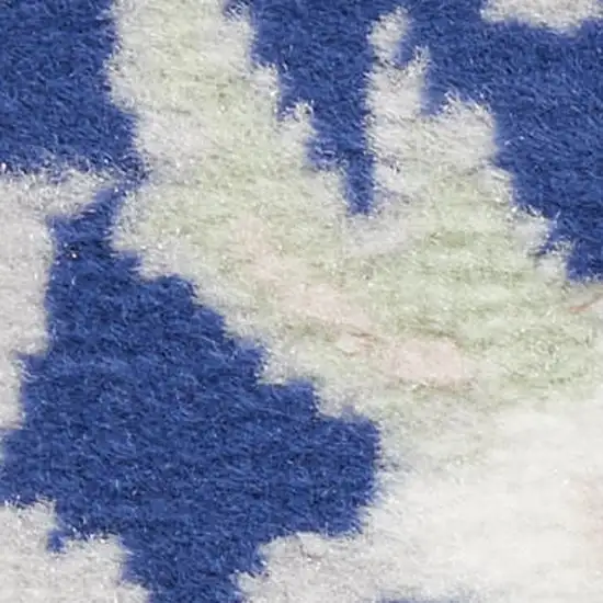Blue Floral Area Rug Photo 2