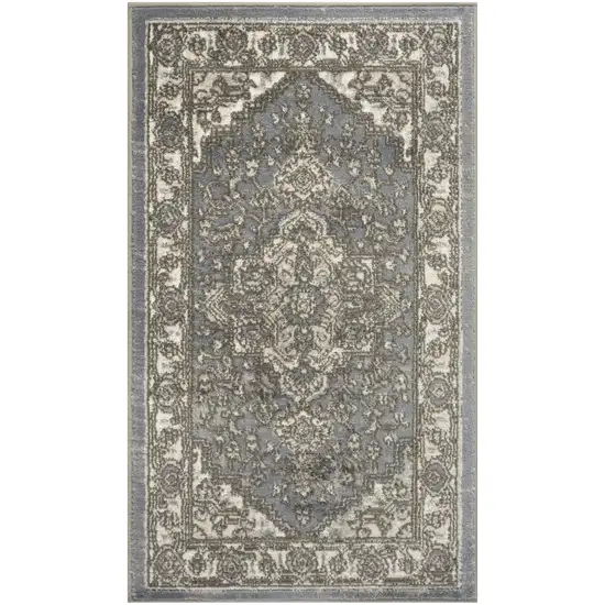 Blue Floral Area Rug Photo 5