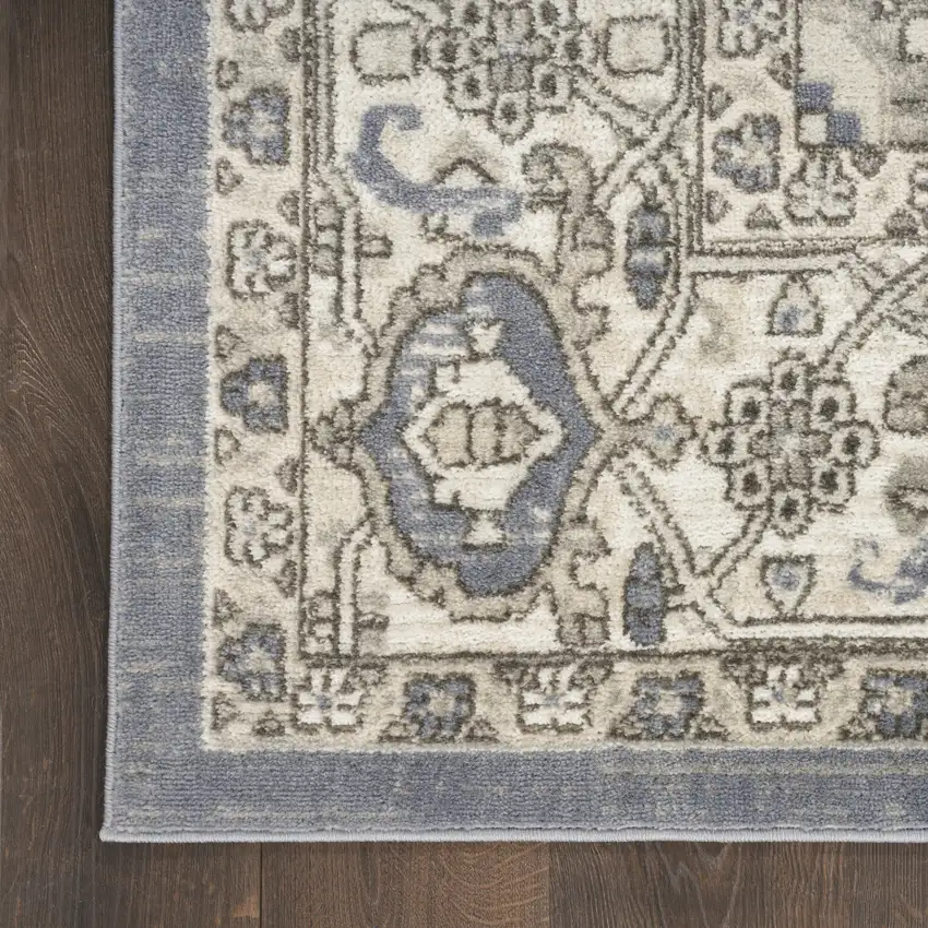 Blue Floral Area Rug Photo 9