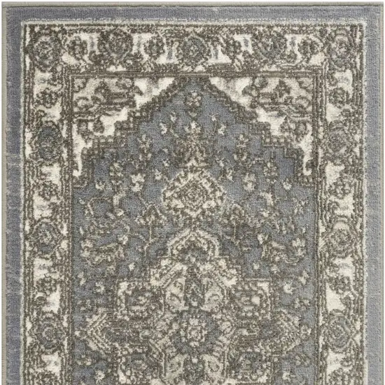 Blue Floral Area Rug Photo 7