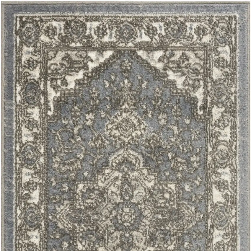 Blue Floral Area Rug Photo 7