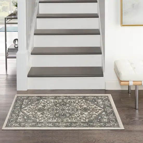 Blue Floral Area Rug Photo 5