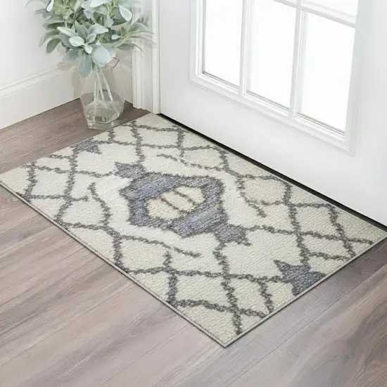Blue Floral Area Rug Photo 1