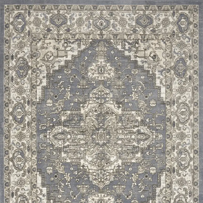Blue Floral Area Rug Photo 6