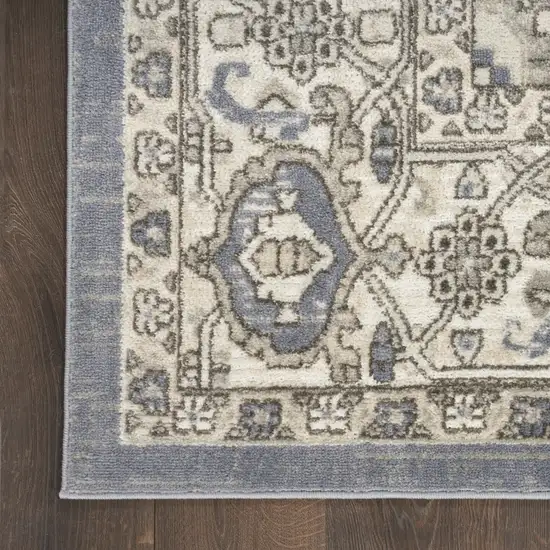 Blue Floral Area Rug Photo 8