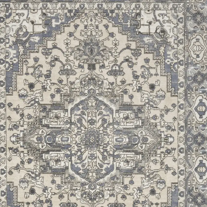 Blue Floral Area Rug Photo 7