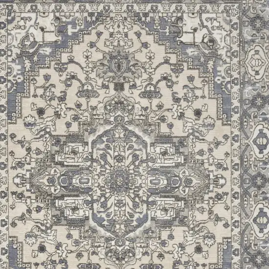 Blue Floral Area Rug Photo 7