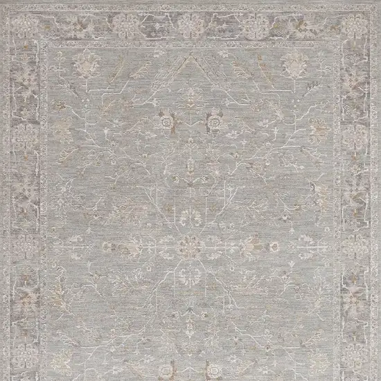 Blue Floral Distressed Area Rug Photo 4