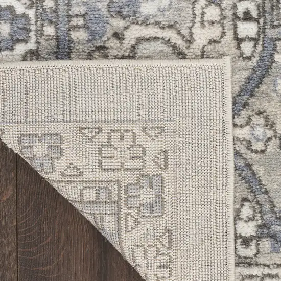 Blue Floral Power Loom Area Rug Photo 9