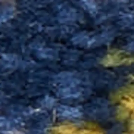 Blue Floral Power Loom Area Rug Photo 3