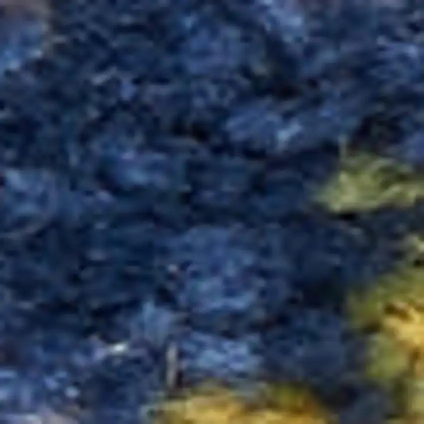 Blue Floral Power Loom Area Rug Photo 3