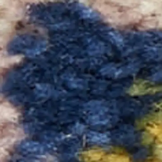 Blue Floral Power Loom Area Rug Photo 4