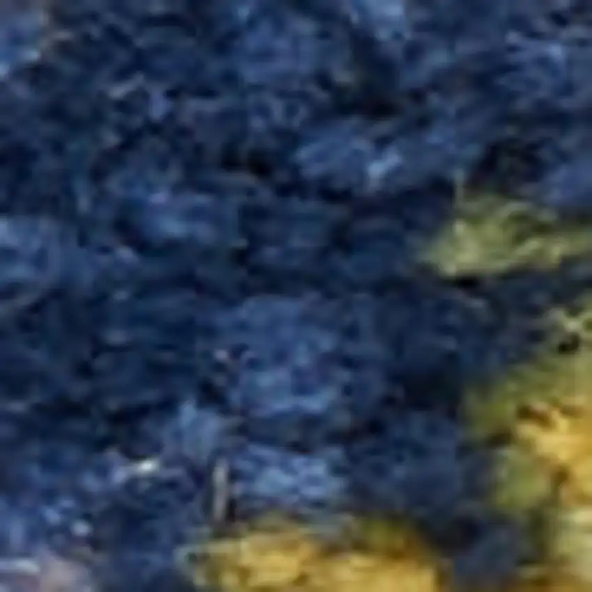 Blue Floral Power Loom Area Rug Photo 3