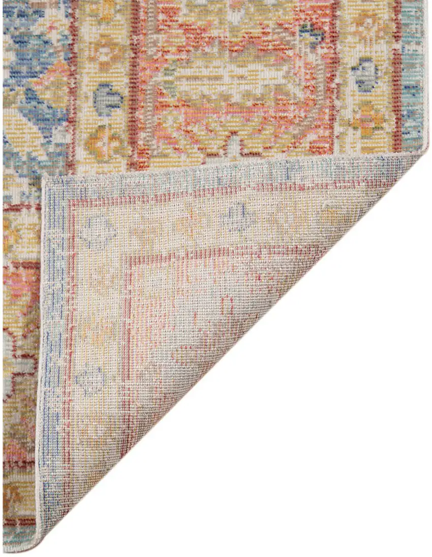 Blue Floral Power Loom Area Rug Photo 3