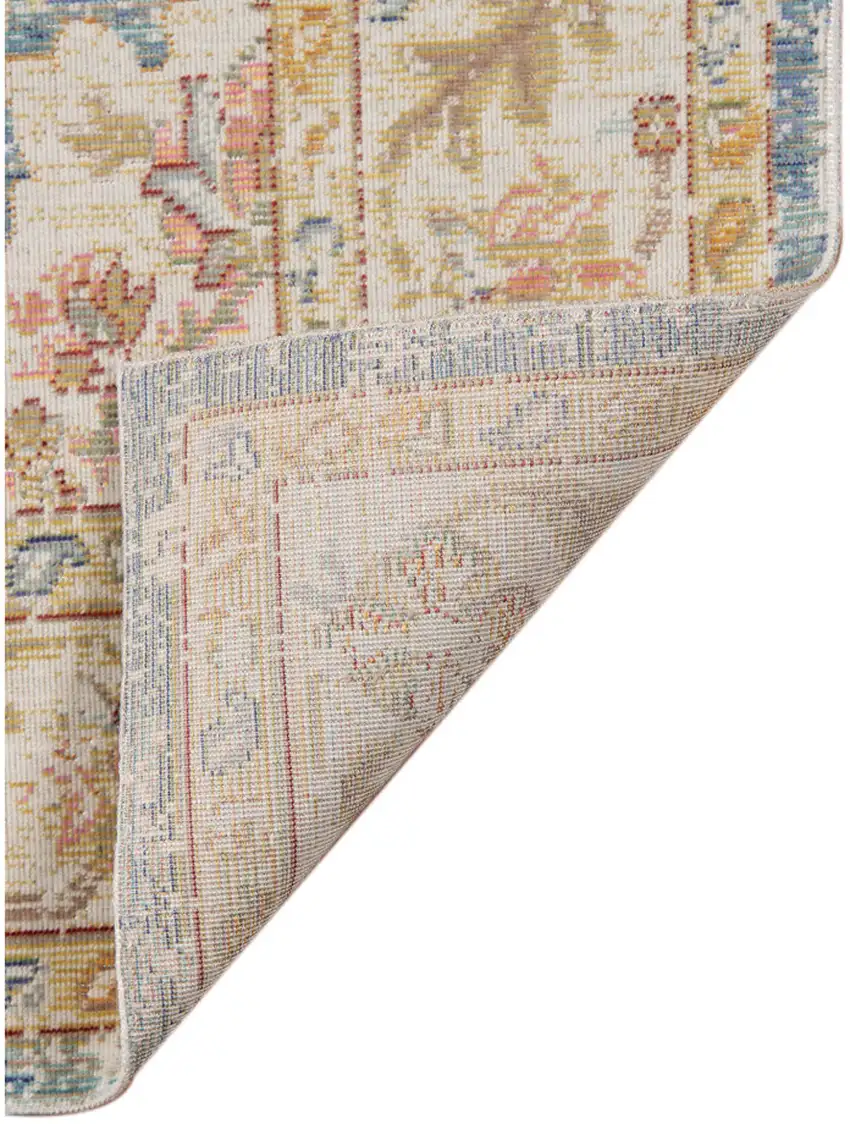Blue Floral Power Loom Area Rug Photo 3
