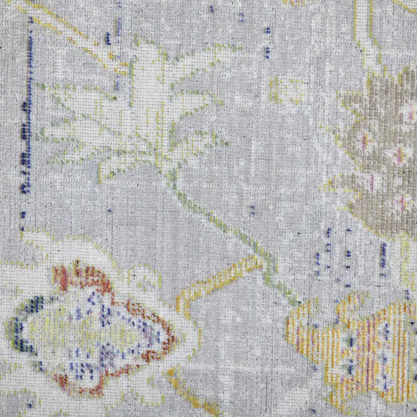 Blue Floral Power Loom Area Rug Photo 3