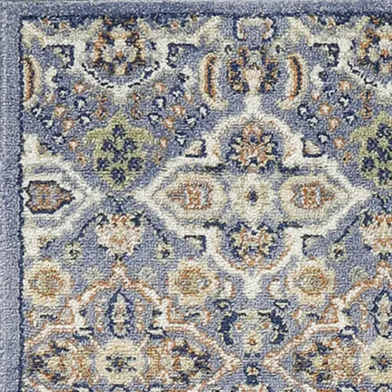 Blue Floral Power Loom Area Rug Photo 9