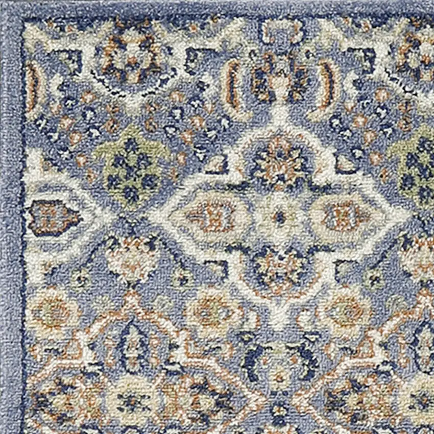 Blue Floral Power Loom Area Rug Photo 9