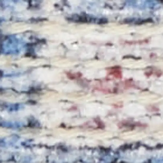 Blue Floral Power Loom Distressed Area Rug Photo 4