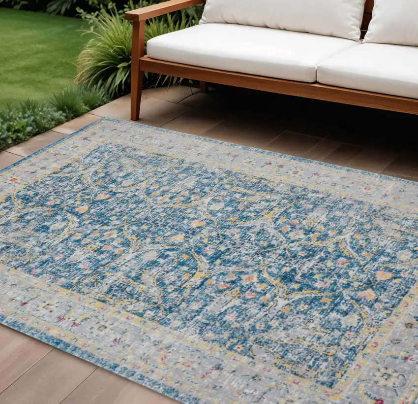 Blue Indoor Outdoor Area Rug Photo 1