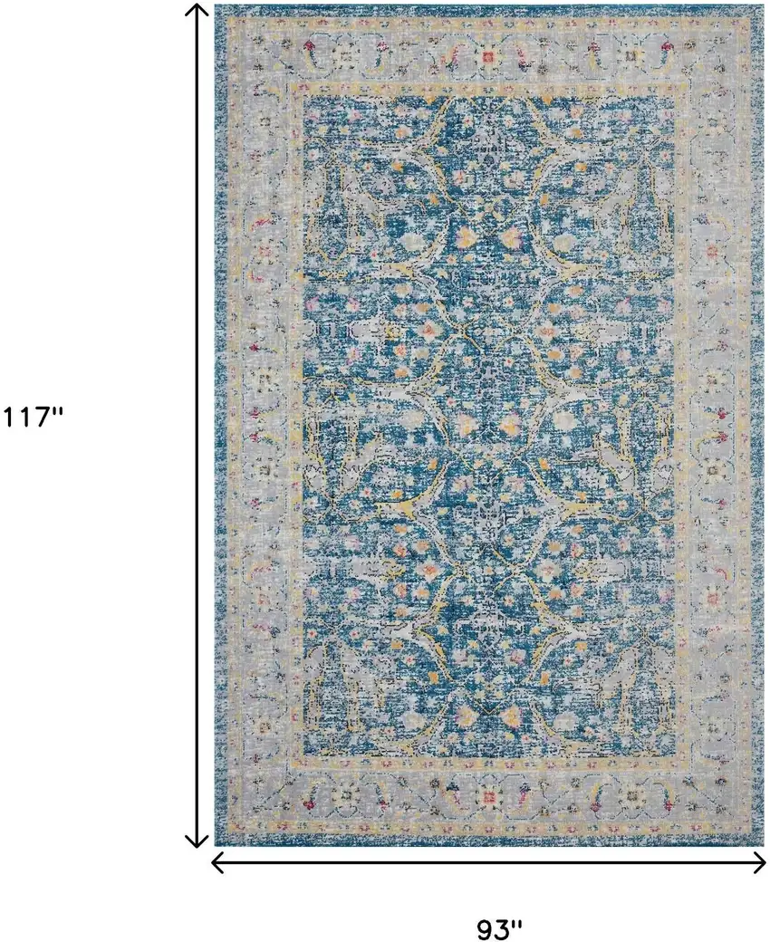 Blue Indoor Outdoor Area Rug Photo 3