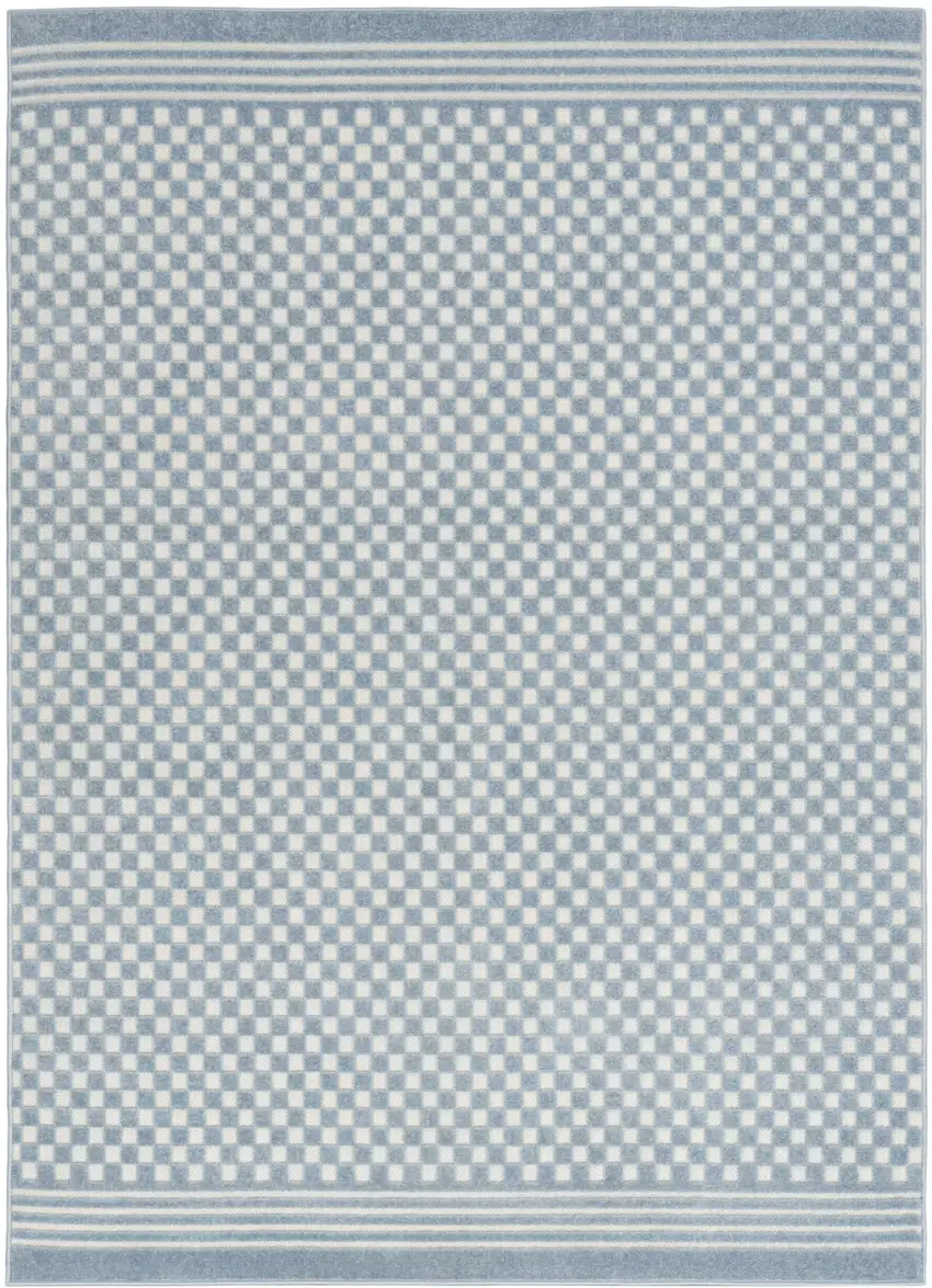 Blue Geometric Area Rug Photo 6