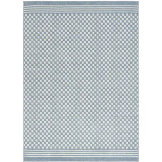 Blue Geometric Area Rug Photo 6