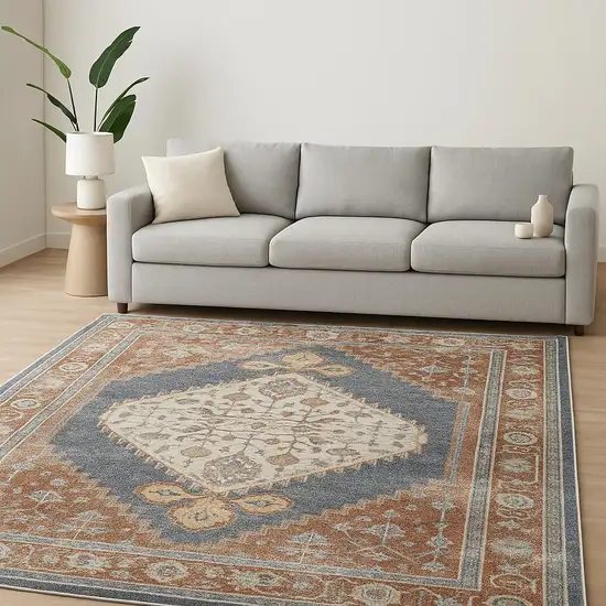 Blue Geometric Area Rug Photo 1