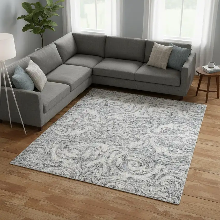 Blue Geometric Area Rug Photo 1