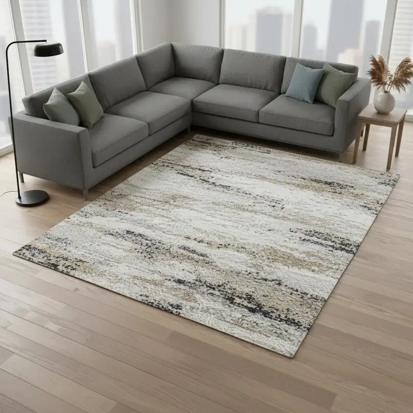 Blue Geometric Area Rug Photo 1
