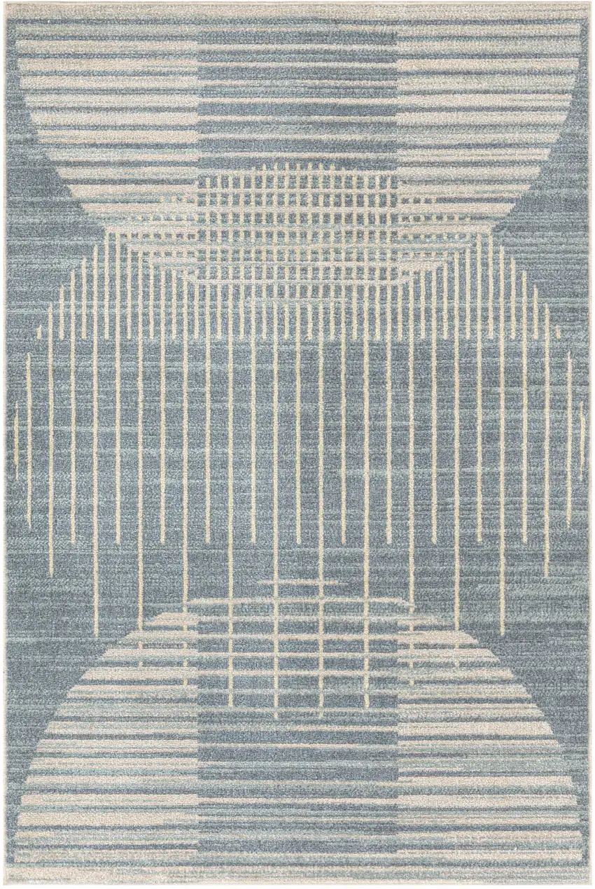 Blue Geometric Area Rug Photo 8