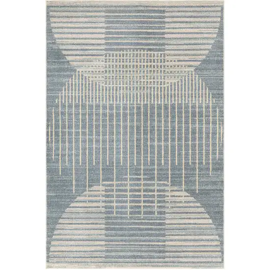 Blue Geometric Area Rug Photo 8