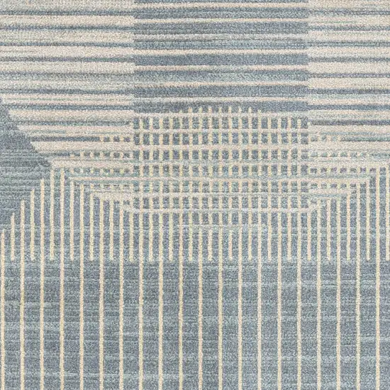 Blue Geometric Area Rug Photo 9