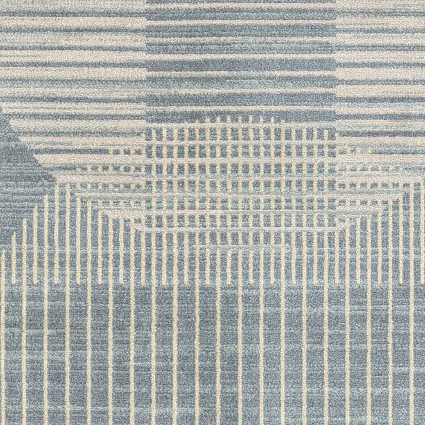 Blue Geometric Area Rug Photo 9