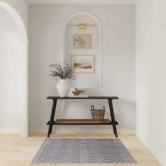 Blue Geometric Area Rug Photo 5