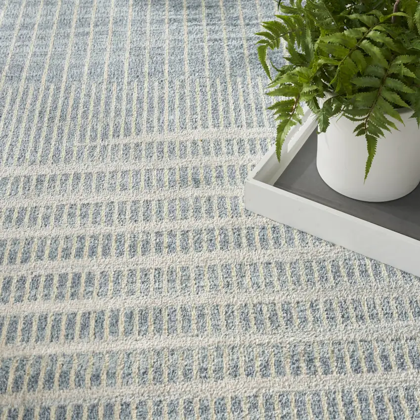 Blue Geometric Area Rug Photo 6