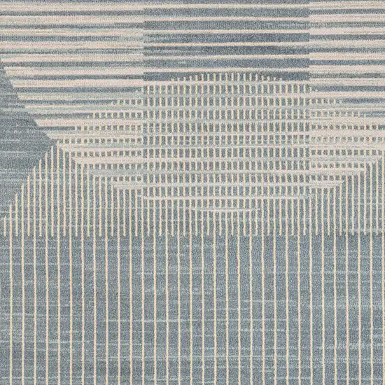 Blue Geometric Area Rug Photo 9