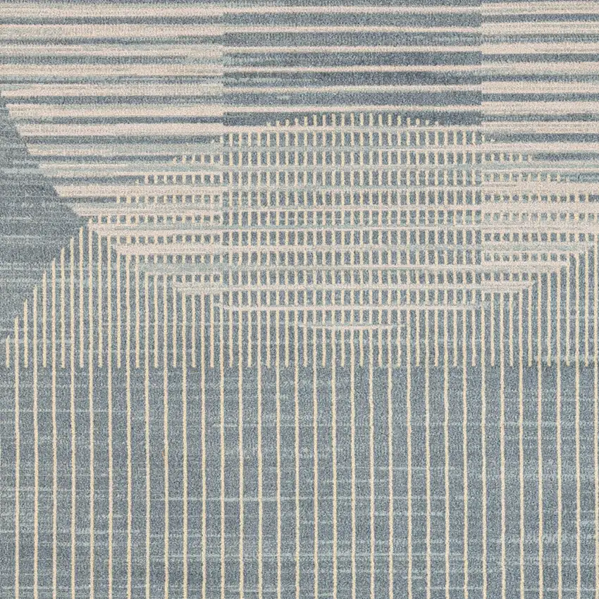 Blue Geometric Area Rug Photo 9